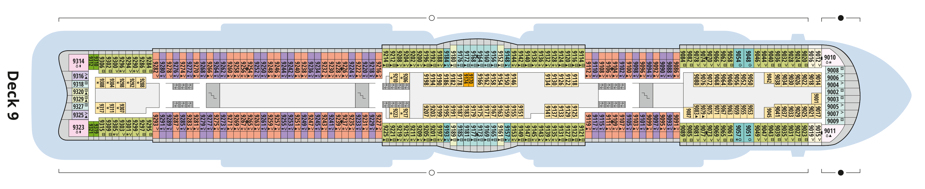 kreuzfahrt-anker.de AIDAcosma Deckplan Deck 09