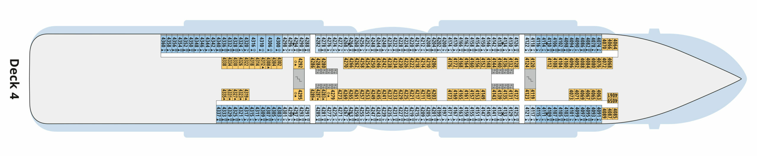 kreuzfahrt-anker.de AIDAcosma Deckplan Deck 4